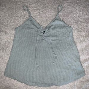 Forever 21 Ribbed Lace Up Tank